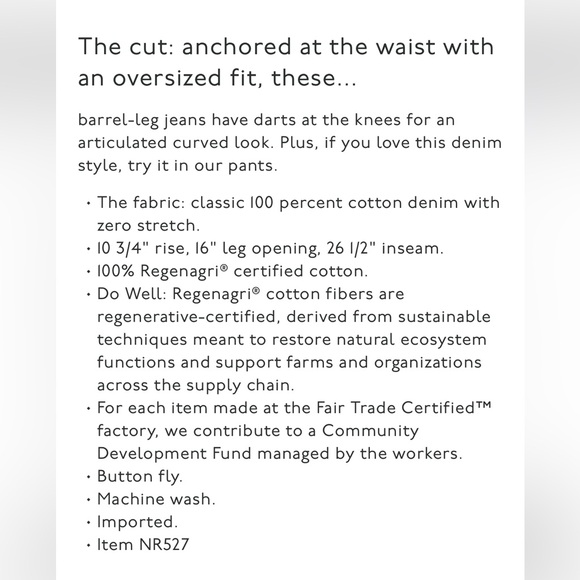 Madewell’s The Darted Barrel-Leg Jean - Dobbins Wash 27 - Picture 4 of 6